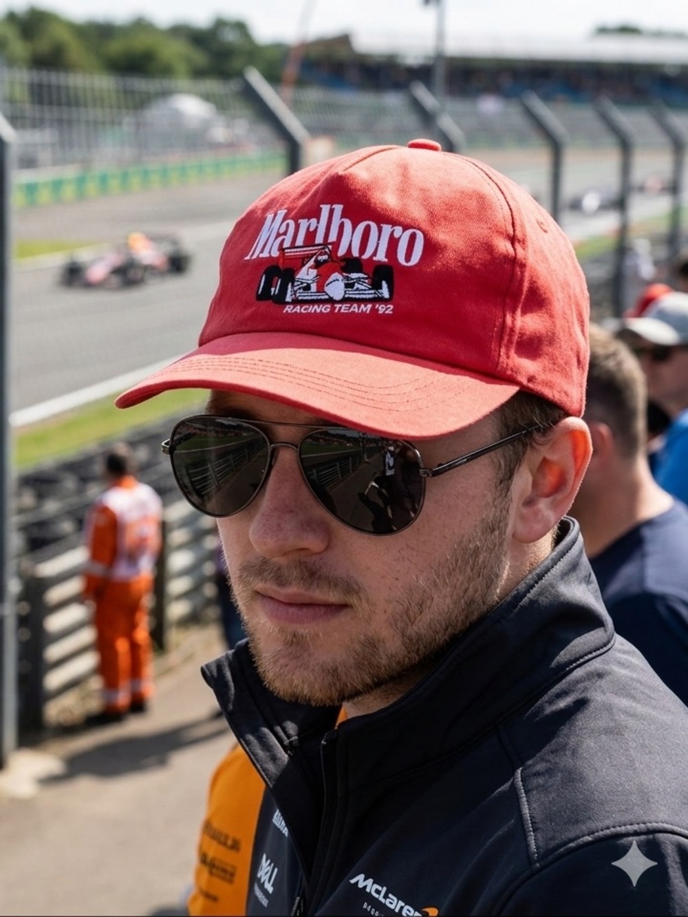 🏁🔥 VINTAGE 1992 Marlboro Racing Team Snapback Hat – Red F1 Graphic Cap